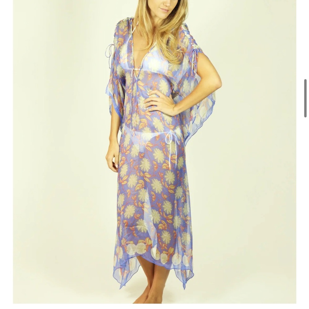 Floral Sheer Kimono with Tassels